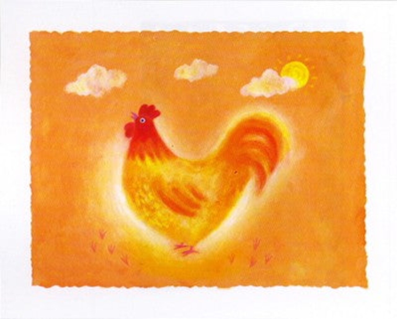 Chicken by Janie Coath Wall Art Décor 9 1/2 x 11 3/4 Art Print